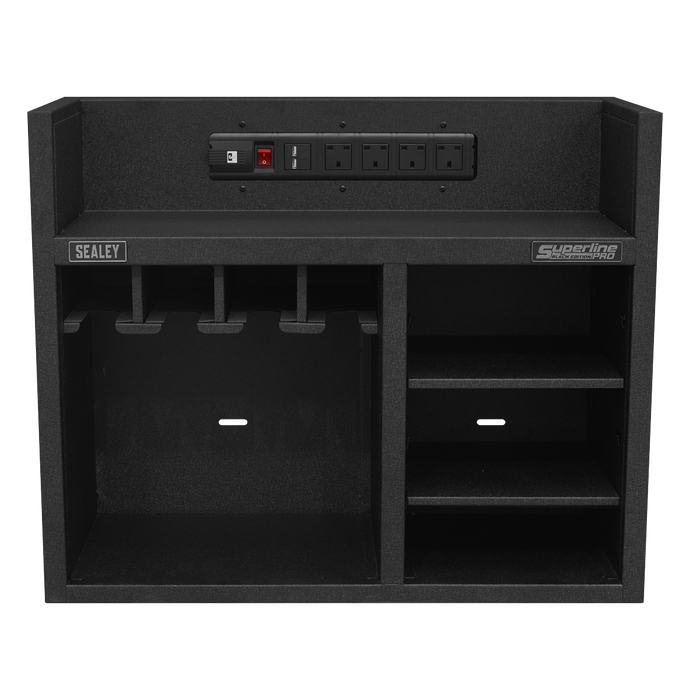 Superline PRO® Power Tool Storage Rack with Power Bar | AP30SRBE