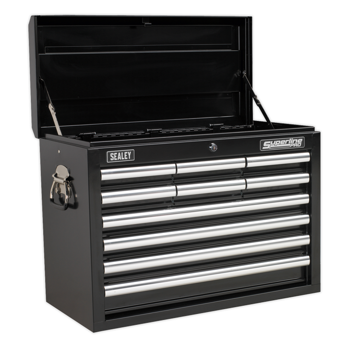 Superline PRO® Topchest 10 Drawer with 140pc Tool Kit - Black | AP33109BCOMBO
