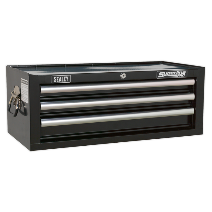 Superline PRO® Mid-Box Tool Chest 3 Drawer - Black | AP33339B