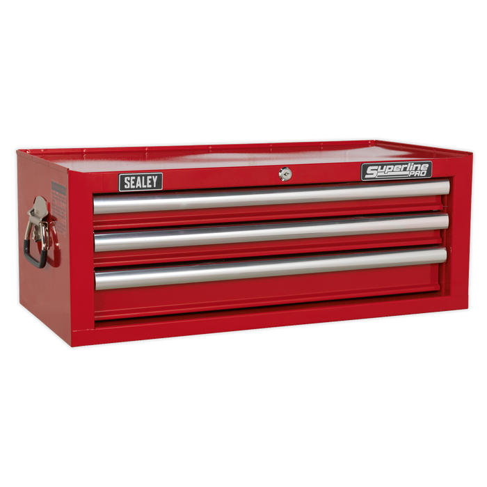 Superline PRO® Mid-Box Tool Chest 3 Drawer - Red | AP33339