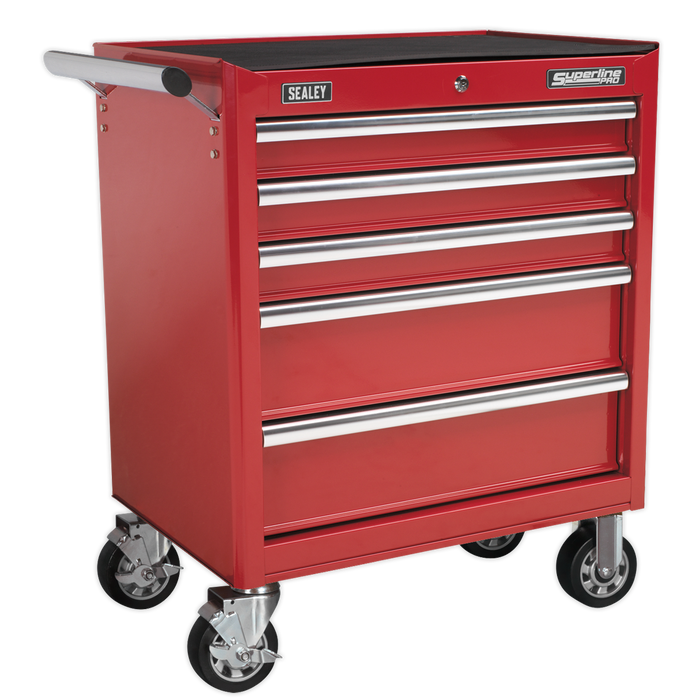 Superline PRO® Rollcab 5 Drawer - Red | AP33459