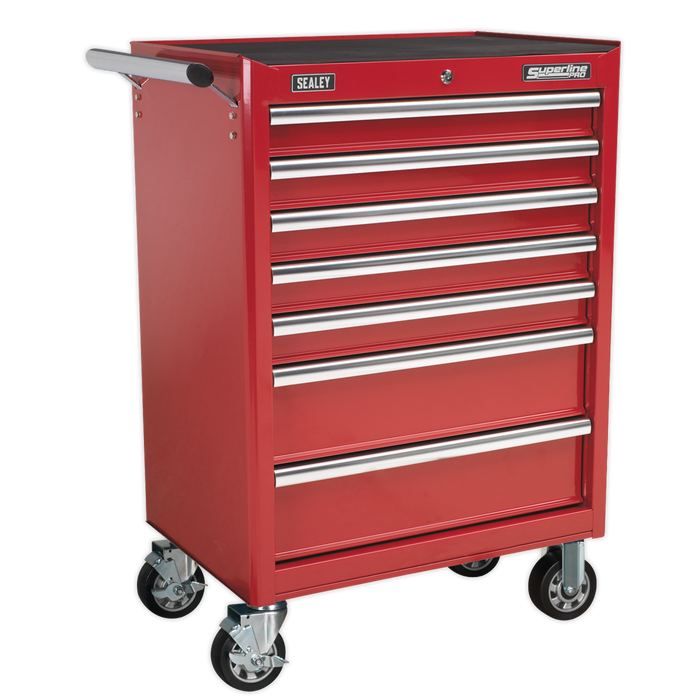 Superline PRO® Rollcab 7 Drawer - Red | AP33479