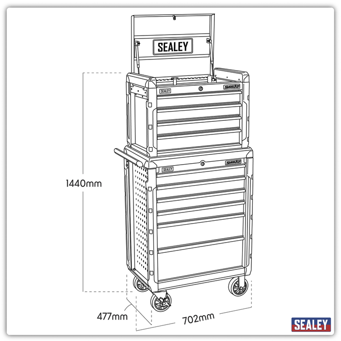 Superline PRO® Topchest & Rollcab Combination 10 Drawer | AP3410STACK