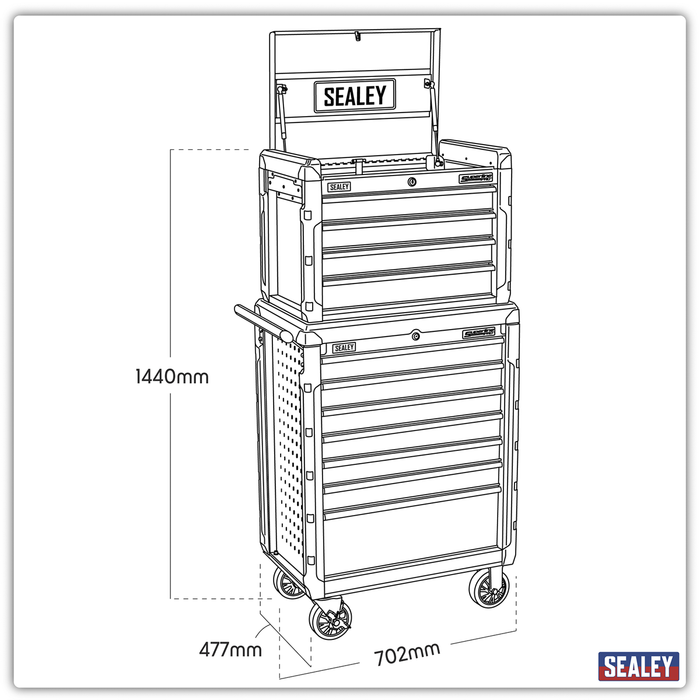 Superline PRO® Topchest & Rollcab Combination 11 Drawer | AP3411STACK
