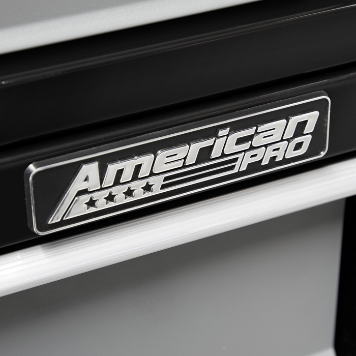 American PRO® Rollcab 8 Drawer - Black/Grey | AP3508TB