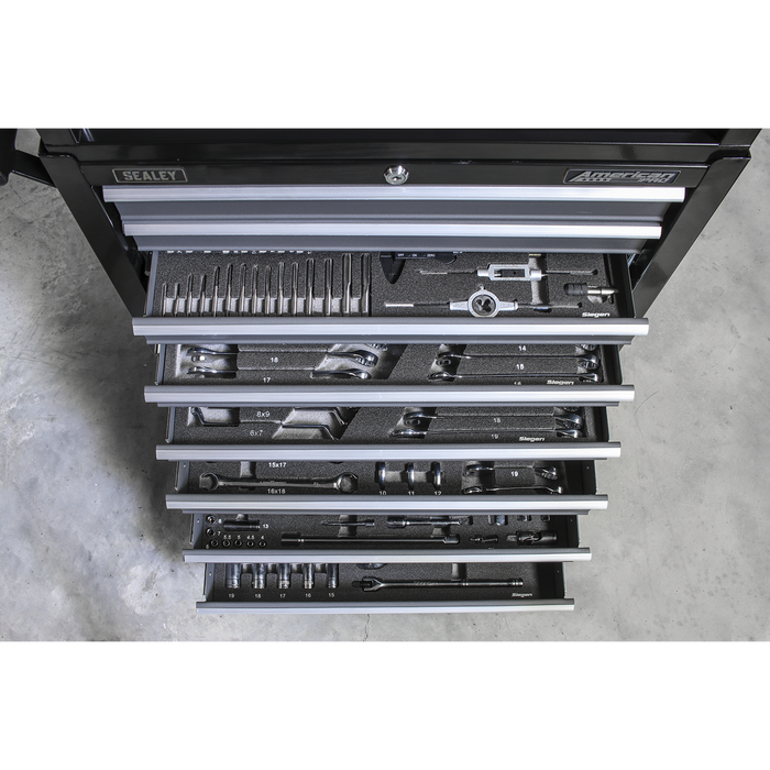 American PRO® Rollcab 8 Drawer - Black/Grey | AP3508TB