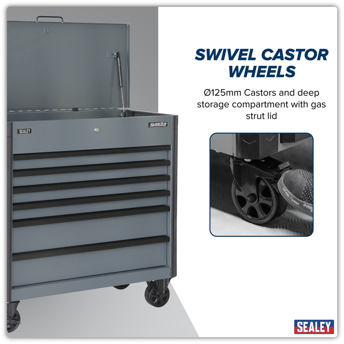 Tool Trolley 6 Drawer - Grey | AP366G