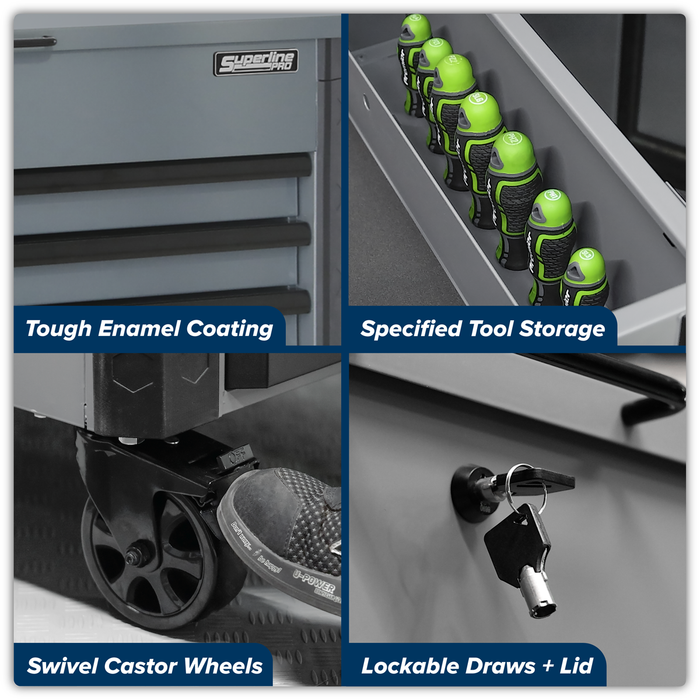 Tool Trolley 6 Drawer - Grey | AP366G