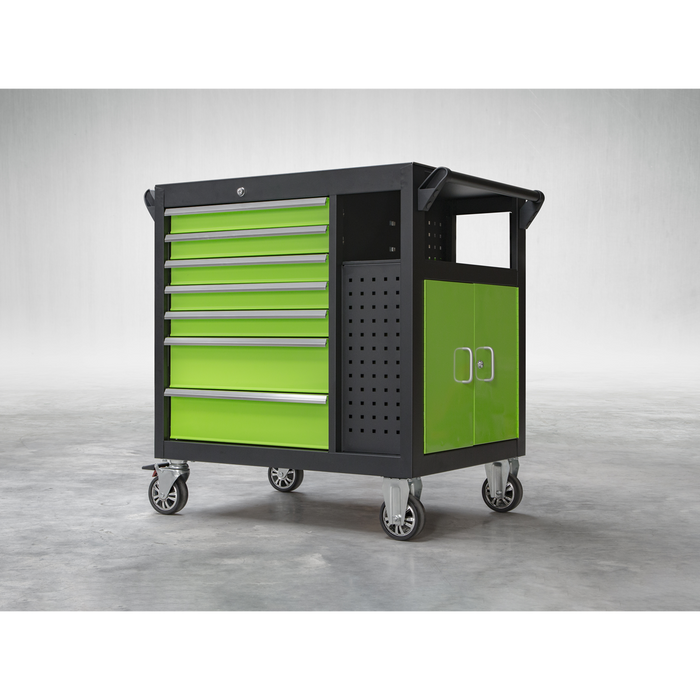 Premier™ Mobile Workstation with 7 Drawers & Cupboard 920mm | AP36MWS