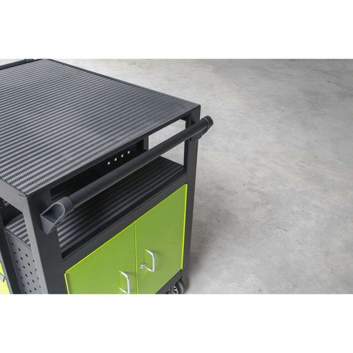 Premier™ Mobile Workstation with 7 Drawers & Cupboard 920mm | AP36MWS