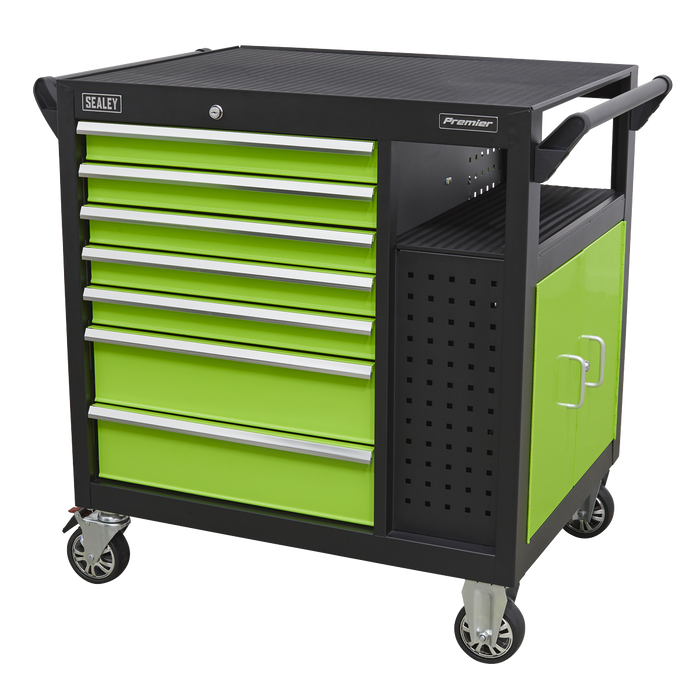 Premier™ Mobile Workstation with 7 Drawers & Cupboard 920mm | AP36MWS