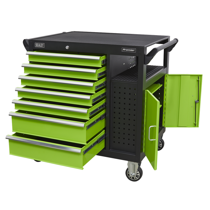 Premier™ Mobile Workstation with 7 Drawers & Cupboard 920mm | AP36MWS