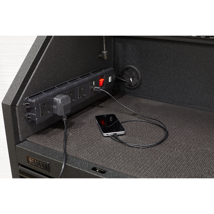 Superline PRO® Black Edition Topchest with 6 Soft Close Drawers & Power Bar 1030mm | AP4106BE