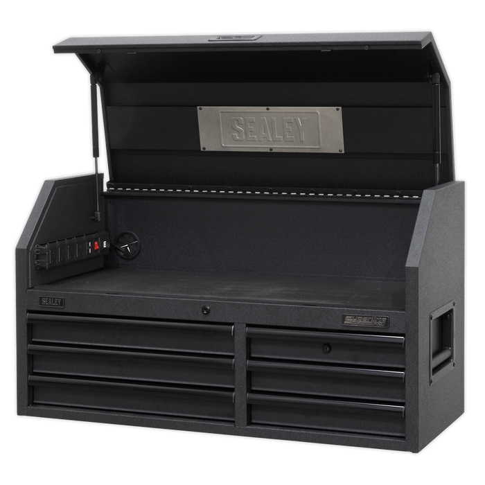 Superline PRO® Black Edition Topchest with 6 Soft Close Drawers & Power Bar 1030mm | AP4106BE
