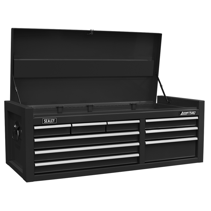 American PRO® Topchest & Rollcab Combination 15 Drawer with 117pc Tool Kit - Black | AP41STACKBCOMBO