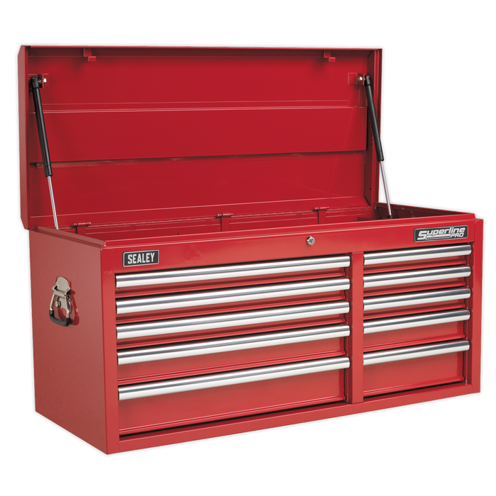 Superline PRO® Heavy-Duty Topchest 10 Drawer - Red | AP41110
