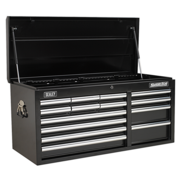 Superline PRO® Heavy-Duty Topchest 14 Drawer - Black | AP41149B