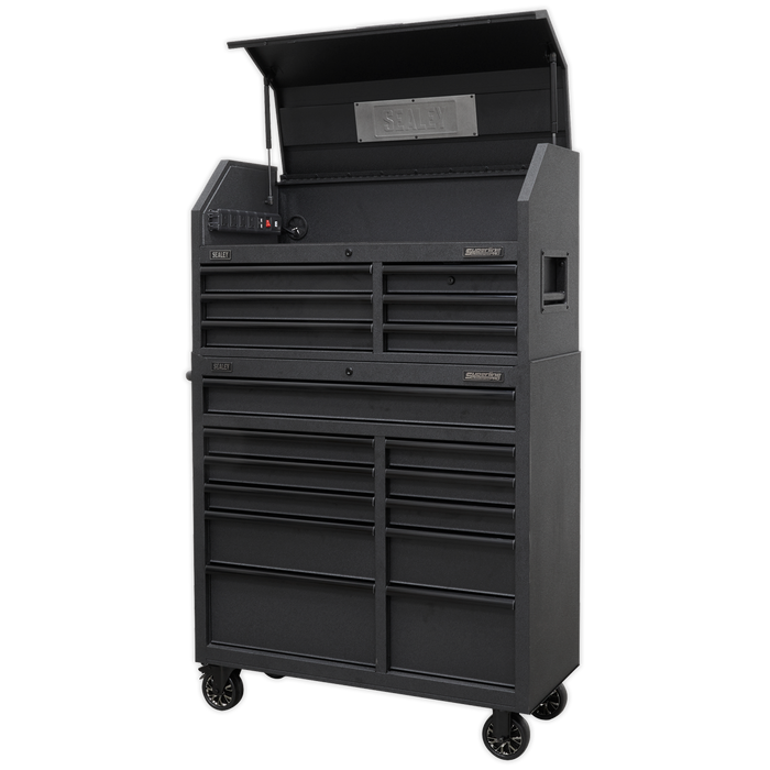 Superline PRO® Tool Chest Combination with 17 Soft Close Drawers & Power Bar | AP41BESTACK