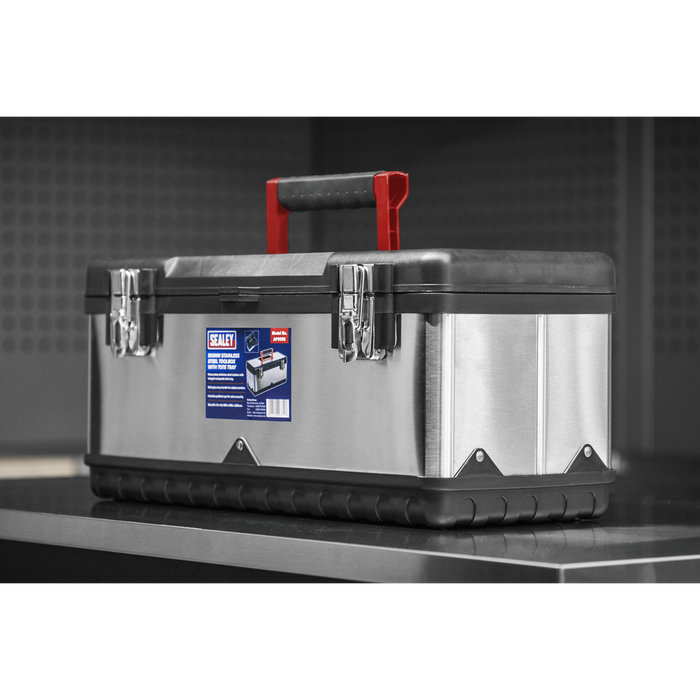 Stainless Steel Toolbox with Tote Tray 505mm | AP505S