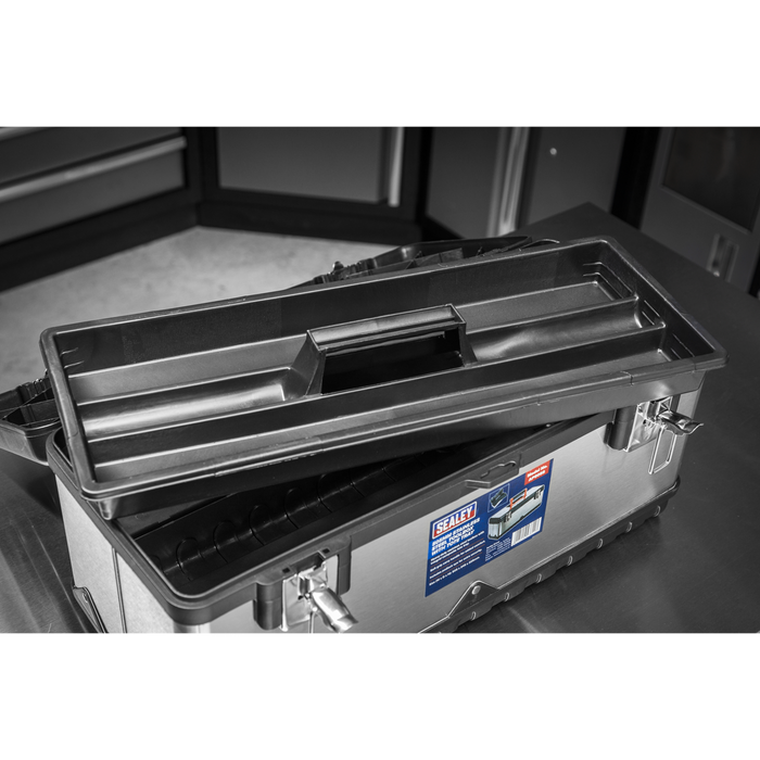 Stainless Steel Toolbox with Tote Tray 505mm | AP505S