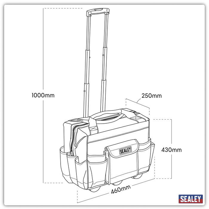 Heavy-Duty Tool Storage Bag on Wheels 450mm | AP512