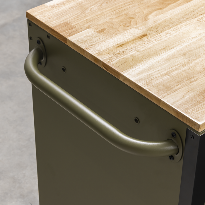 Superline PRO® Mobile Trolley with Wooden Worktop & Power Bar 10 Drawer 1320mm | AP5210KBE