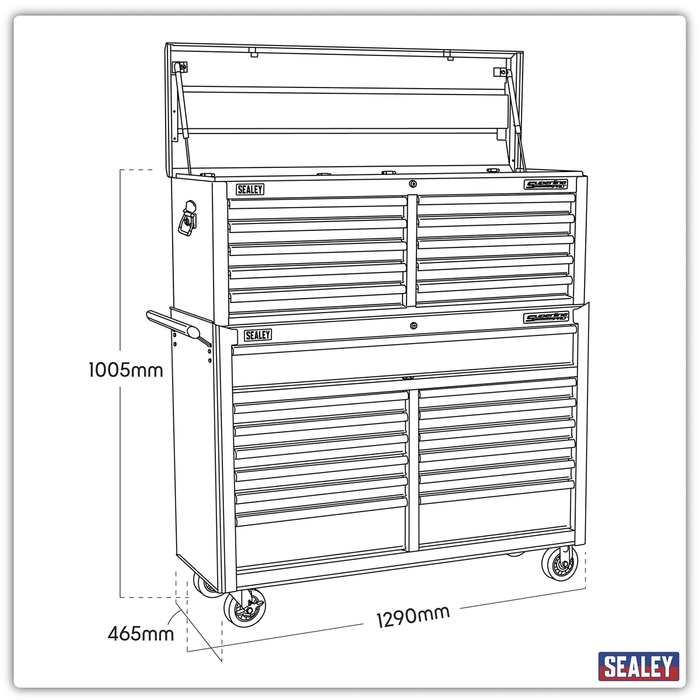 Superline PRO® Tool Chest Combination 23 Drawer - Black | AP52COMBO2