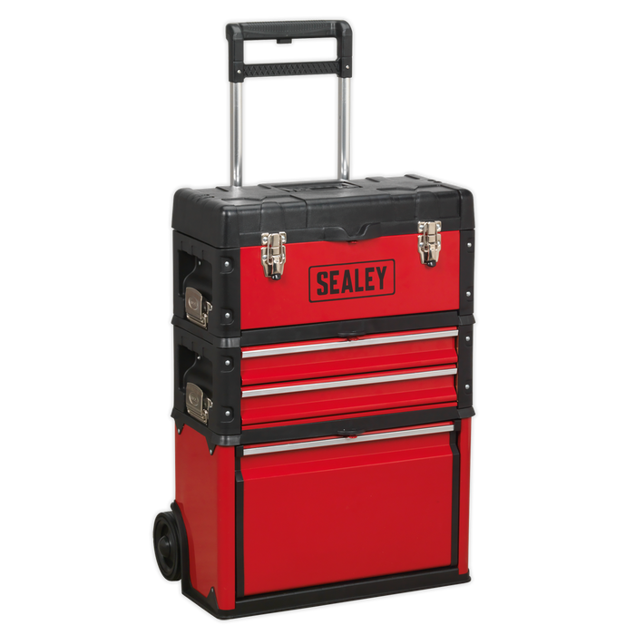 Mobile Steel/Composite Toolbox with 3 Compartments | AP548