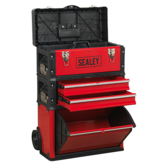 Mobile Steel/Composite Toolbox with 3 Compartments | AP548