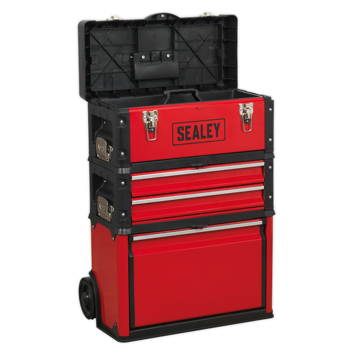 Mobile Steel/Composite Toolbox with 3 Compartments | AP548