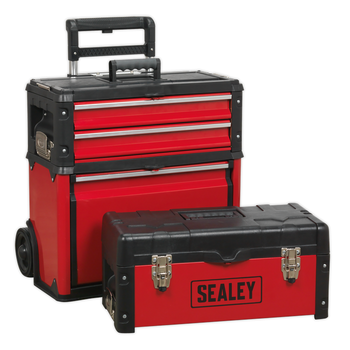 Mobile Steel/Composite Toolbox with 3 Compartments | AP548
