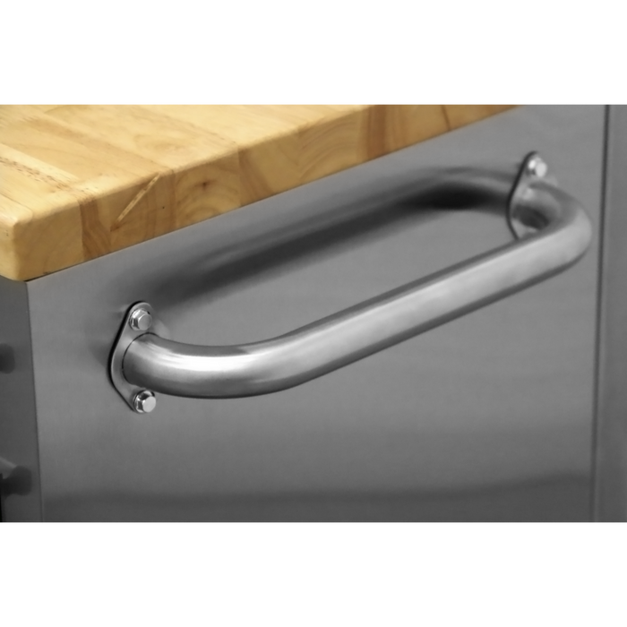 Premier™ Mobile Stainless Steel Tool Cabinet 10 Drawer with Backboard & 2 Wall Cupboards | AP5520SS