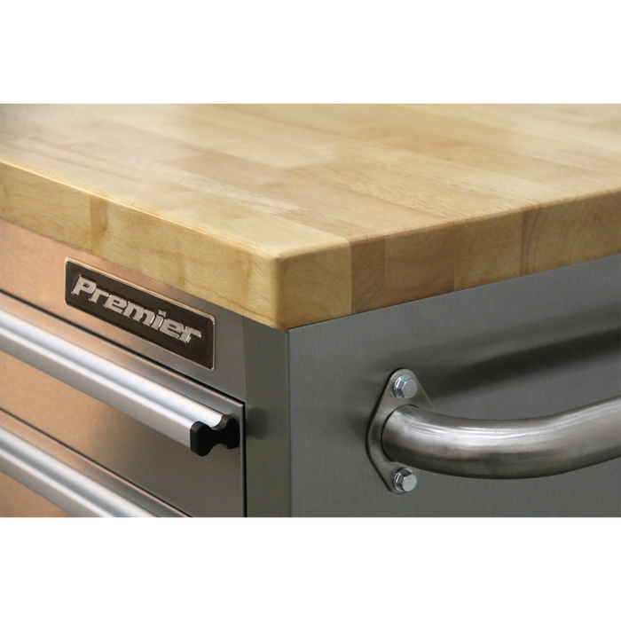 Premier™ Mobile Stainless Steel Tool Cabinet & Cupboard 10 Drawer | AP7210SS