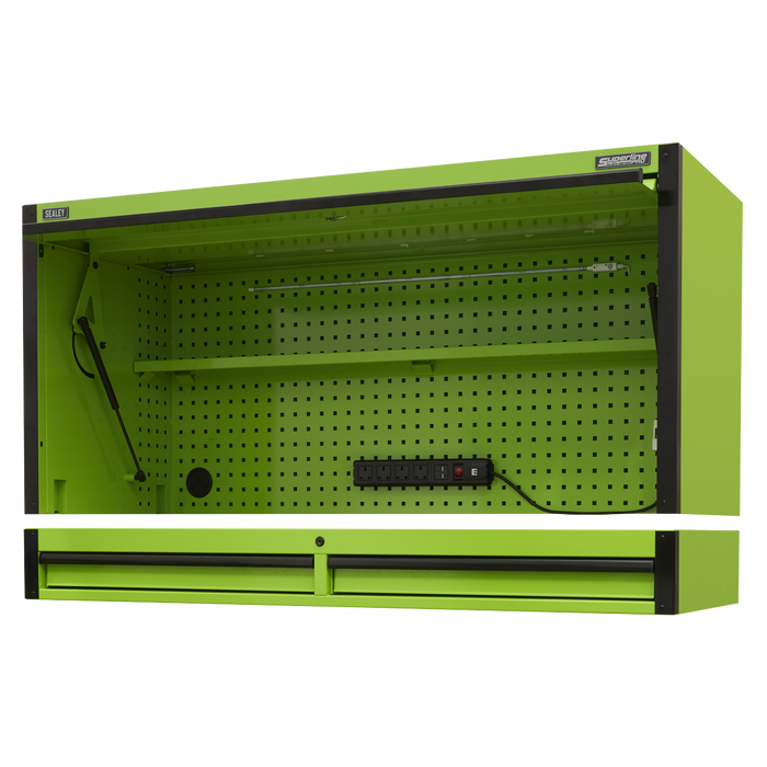 Superline PRO® Black Edition Top Hutch & 2 Drawer Riser 1549mm | AP6103BE
