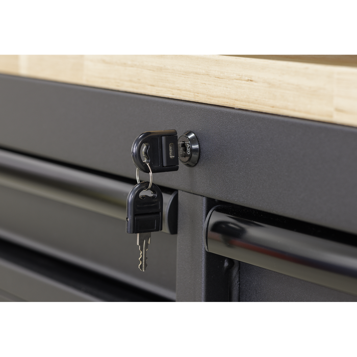 Superline PRO® Black Edition Top Hutch & 2 Drawer Riser 1549mm | AP6203BE