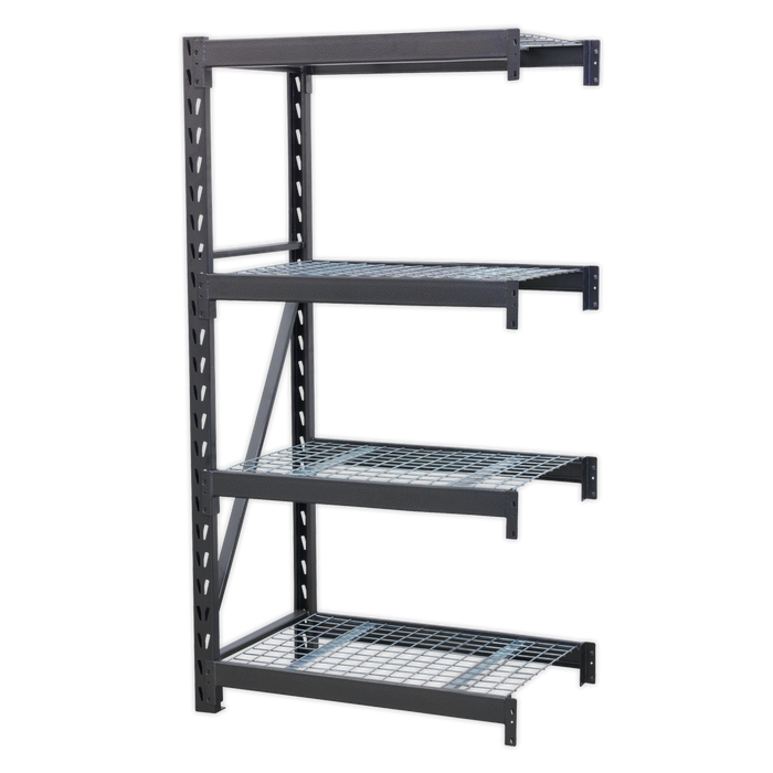 Heavy-Duty Racking Extension Pack with 4 Mesh Shelves 640kg Capacity Per Level | AP6372E