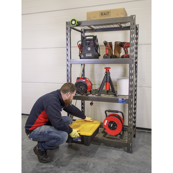 Heavy-Duty Racking Unit with 4 Mesh Shelves 640kg Capacity Per Level | AP6372