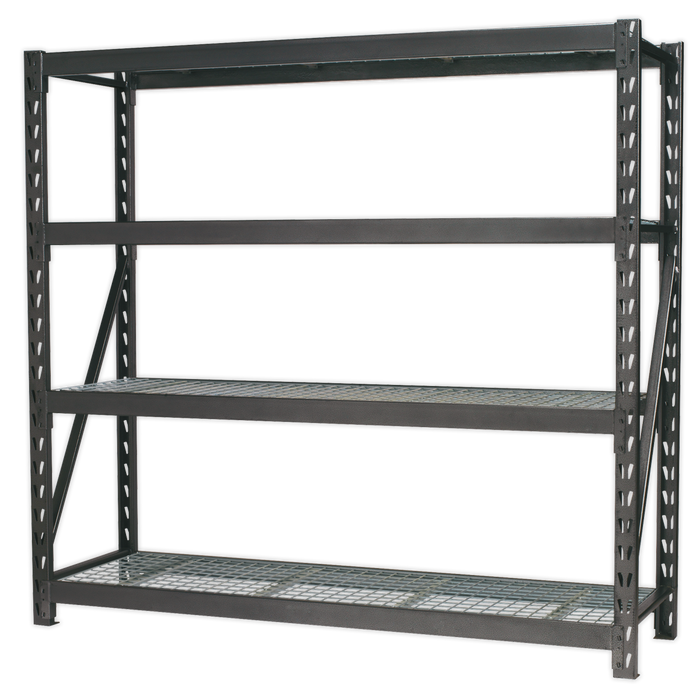 Heavy-Duty Racking Unit with 4 Mesh Shelves 640kg Capacity Per Level | AP6572