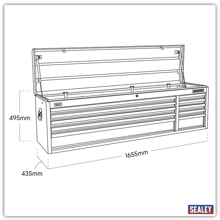 Superline PRO® Topchest 10 Drawer - Red | AP6610