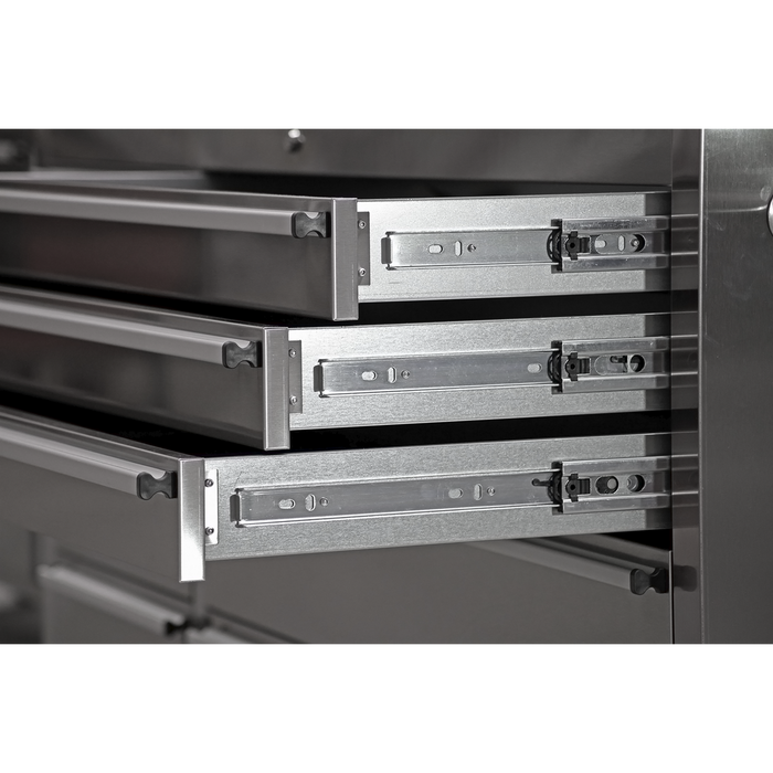 Premier™ Mobile Stainless Steel Tool Cabinet & Cupboard 10 Drawer | AP7210SS