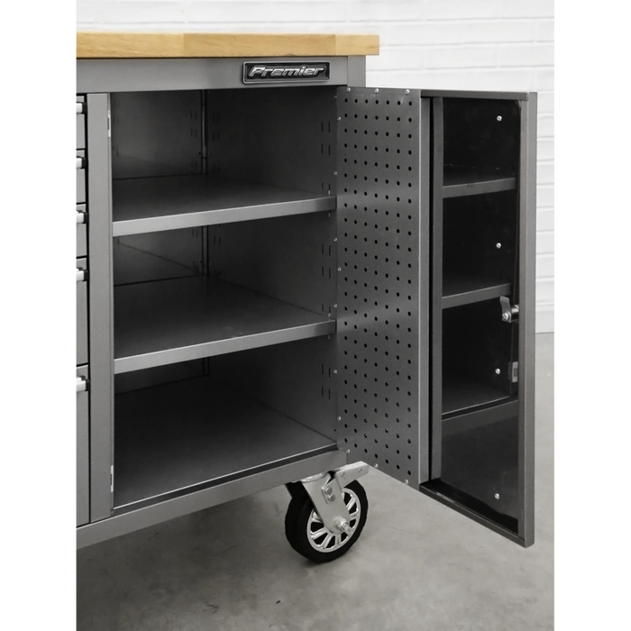 Premier™ Mobile Stainless Steel Tool Cabinet & Cupboard 10 Drawer | AP7210SS