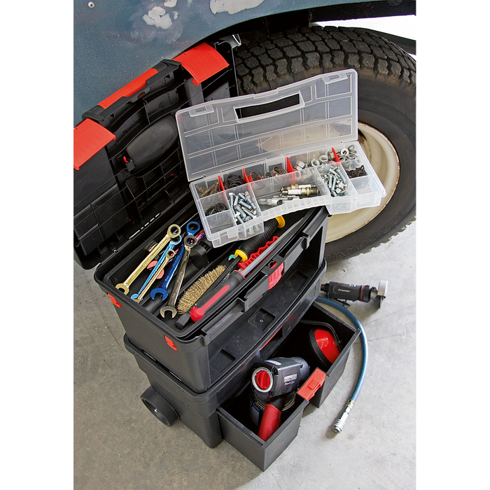 Mobile Toolbox with Tote Tray & Removable Assortment Box | AP850