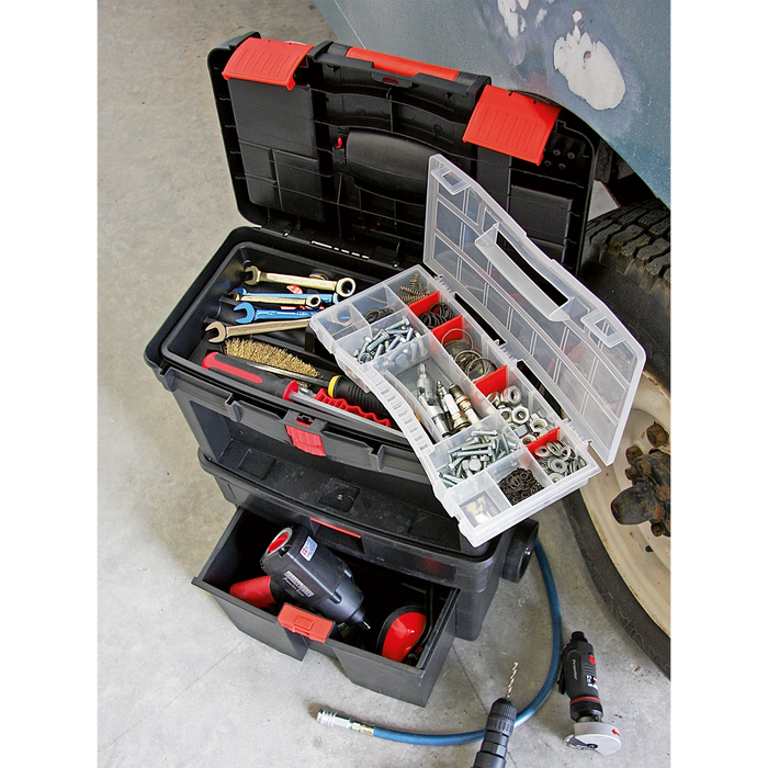 Mobile Toolbox with Tote Tray & Removable Assortment Box | AP850