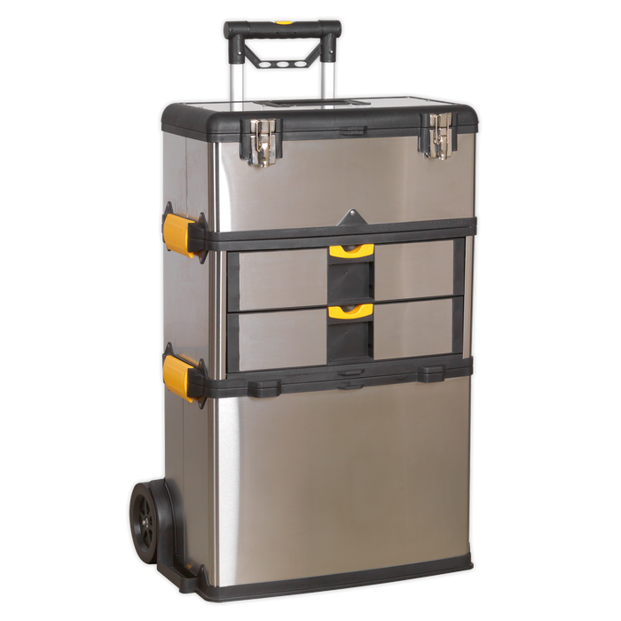 Mobile Stainless Steel/Composite Toolbox with 3 Compartments | AP855