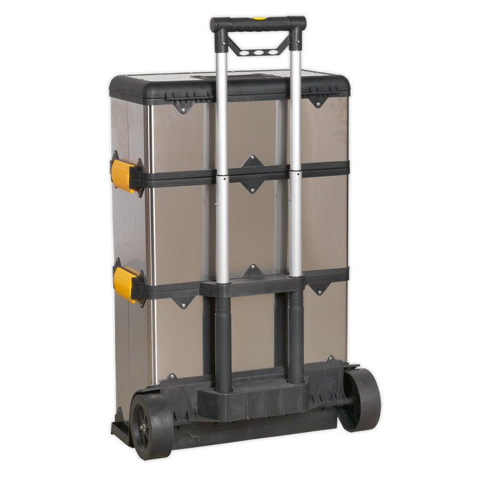 Mobile Stainless Steel/Composite Toolbox with 3 Compartments | AP855