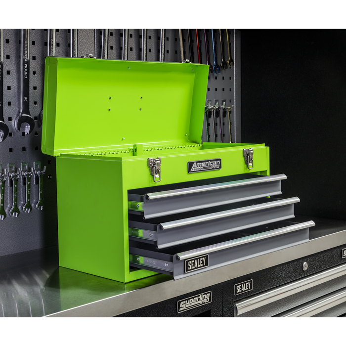 American PRO® Tool Chest 3 Drawer - Green/Grey | AP9243BBHV