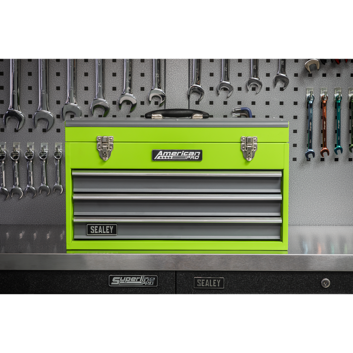 American PRO® Tool Chest 3 Drawer - Green/Grey | AP9243BBHV
