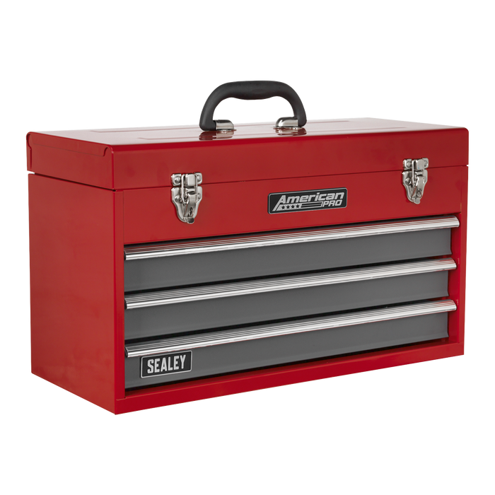 American PRO® Tool Chest 3 Drawer - Red/Grey | AP9243BB