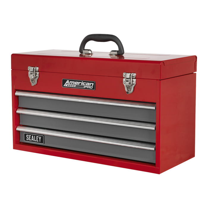 American PRO® Tool Chest 3 Drawer - Red/Grey | AP9243BB