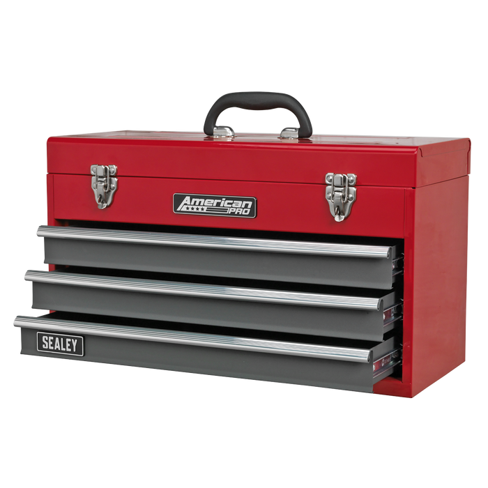 American PRO® Tool Chest 3 Drawer - Red/Grey | AP9243BB